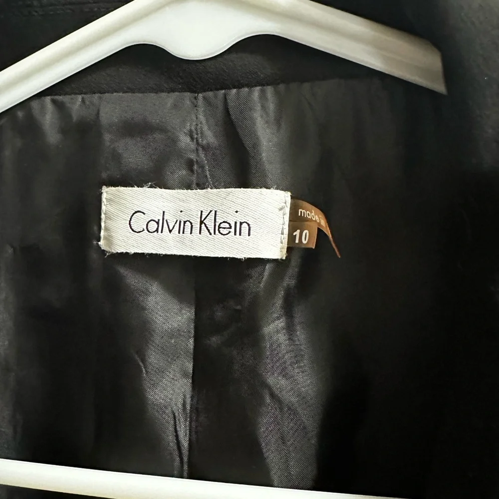 Calvin Klein Black Midi Dress with Gold Zippers - Picture 6 of 7